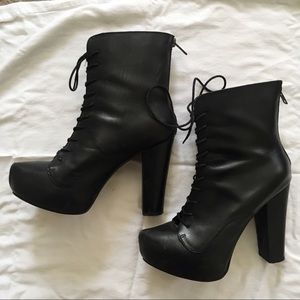 Betsy Johnson Leather Lace-up Boot